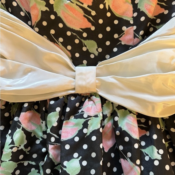 Vintage 80’s Gunne Sax Jessica McClintock Strapless Rosebud Print Dress Size 7/8 - Picture 8 of 16